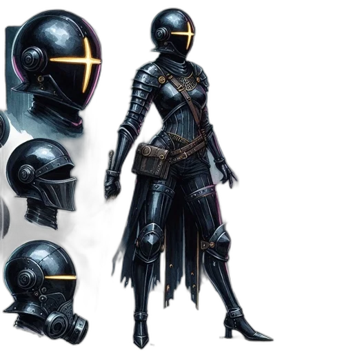 robot, concept art, cyberpunk, fantasy art transparent PNG cut-out