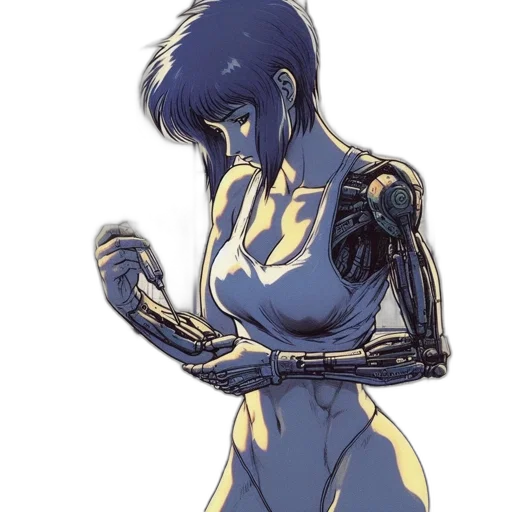 robot, dress, mask, weapon transparent PNG cut-out