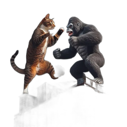 animal, concept art, photorealistic, cat transparent PNG cut-out