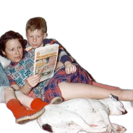 animal, woman, child, read transparent PNG cut-out