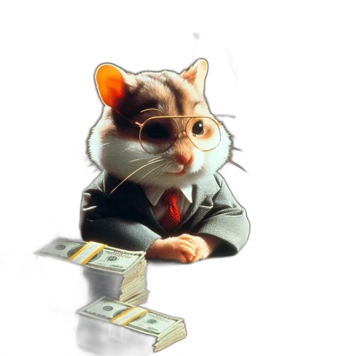 concept art, 3d render, photorealistic, hamster transparent PNG cut-out