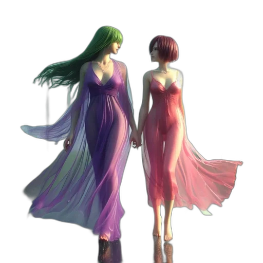 dress, concept art, vaporwave, fantasy art transparent PNG cut-out