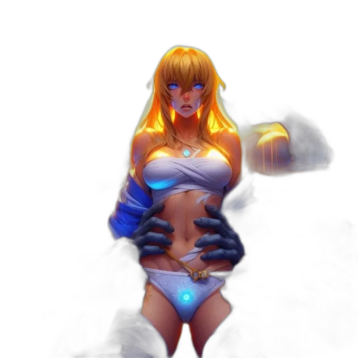 dress, robot, staff, concept art transparent PNG cut-out