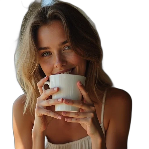 face, photorealistic, oil painting, coffee transparent PNG cut-out
