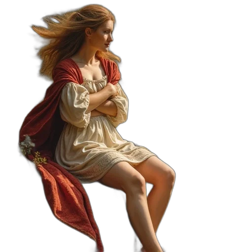 dress, oil painting, photorealistic, fantasy art transparent PNG cut-out
