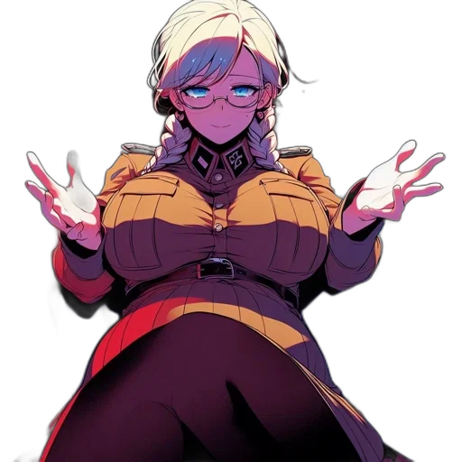 jacket, dress, staff, face transparent PNG cut-out