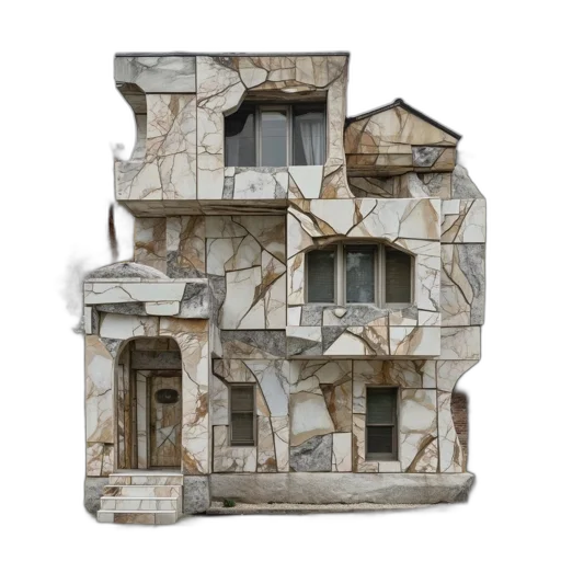 building, furniture, face, 3d render transparent PNG cut-out