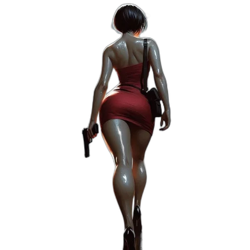 dress, weapon, staff, concept art transparent PNG cut-out