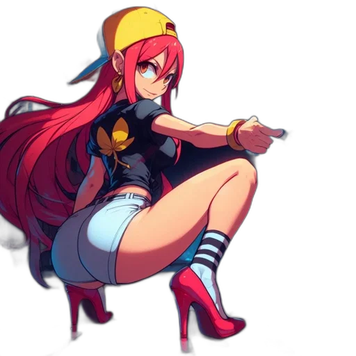 dress, staff, weapon, hat transparent PNG cut-out