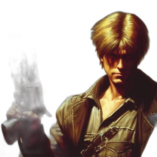 weapon, jacket, concept art, photorealistic transparent PNG cut-out