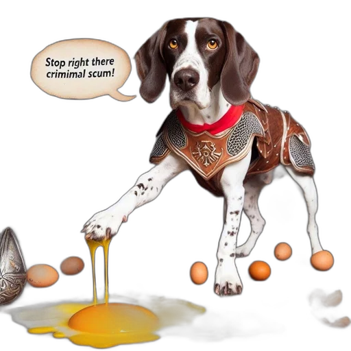 food, dressed, armor, dog transparent PNG cut-out
