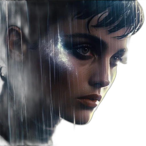 face, robot, concept art, photorealistic transparent PNG cut-out