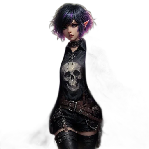 jacket, dress, face, weapon transparent PNG cut-out