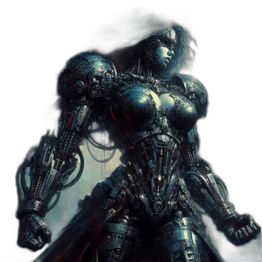 robot, weapon, sword, creature transparent PNG cut-out