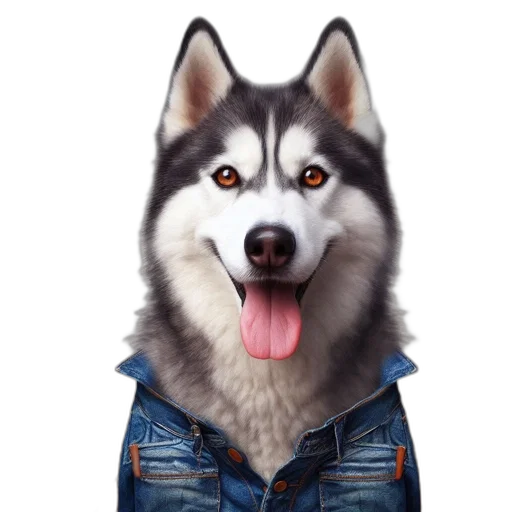 jacket, animal, face, creature transparent PNG cut-out