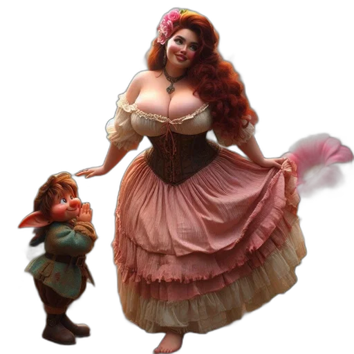 dress, concept art, 3d render, fantasy art transparent PNG cut-out