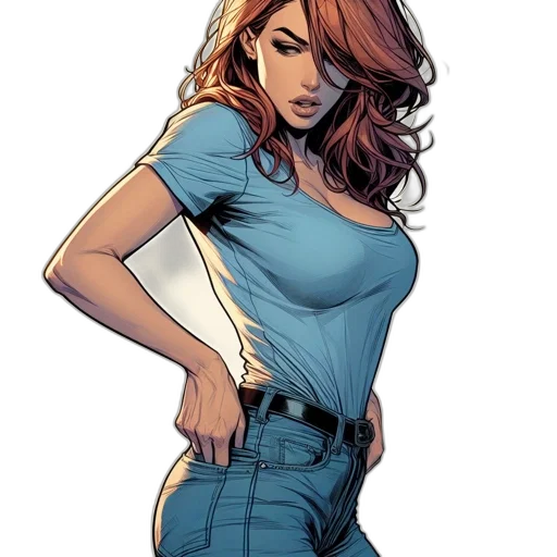 dress, staff, comic book art, concept art transparent PNG cut-out