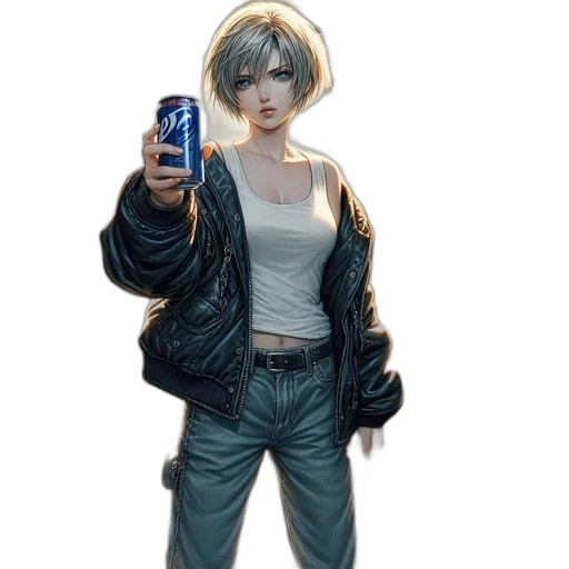 jacket, bottle, robot, weapon transparent PNG cut-out