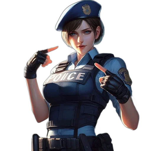 weapon, staff, face, jacket transparent PNG cut-out
