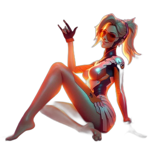 robot, dress, concept art, fantasy art transparent PNG cut-out