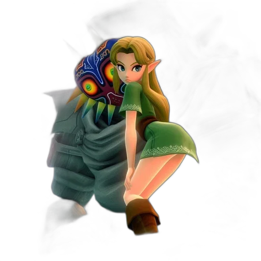 weapon, dress, mask, staff transparent PNG cut-out