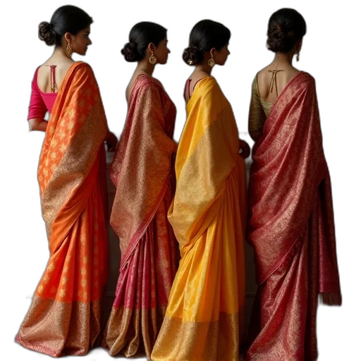 dress, golden, colorful, red transparent PNG cut-out