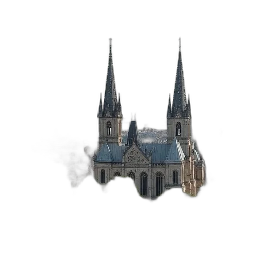 building, dragon, crown, staff transparent PNG cut-out