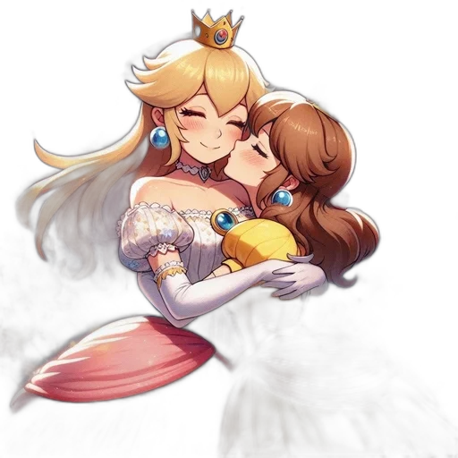 crown, dress, staff, pixel art transparent PNG cut-out