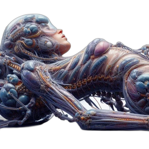 jewelry, creature, robot, 3d render transparent PNG cut-out