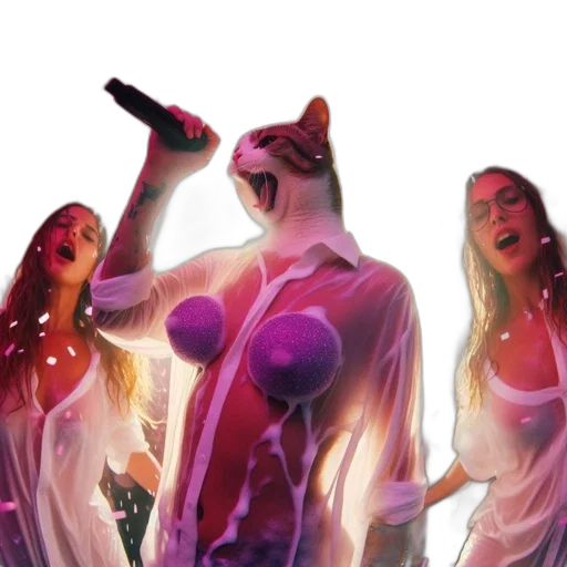 dress, concept art, vaporwave, neon lights transparent PNG cut-out