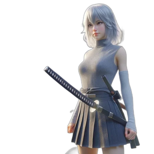 sword, weapon, 3d render, concept art transparent PNG cut-out