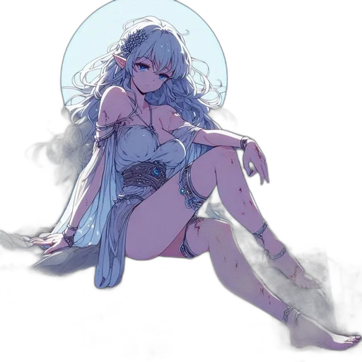 dress, staff, weapon, crown transparent PNG cut-out