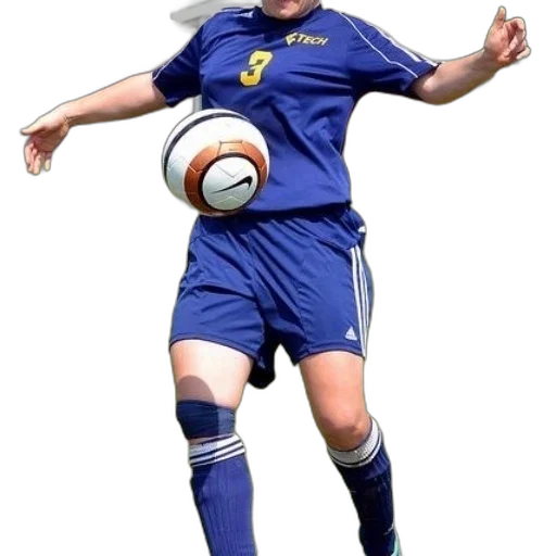 soccer, player, blue, uniform transparent PNG cut-out
