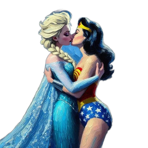 comic book art, concept art, fantasy art, two transparent PNG cut-out