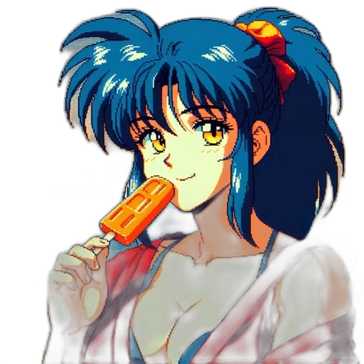 weapon, staff, vaporwave, anime transparent PNG cut-out