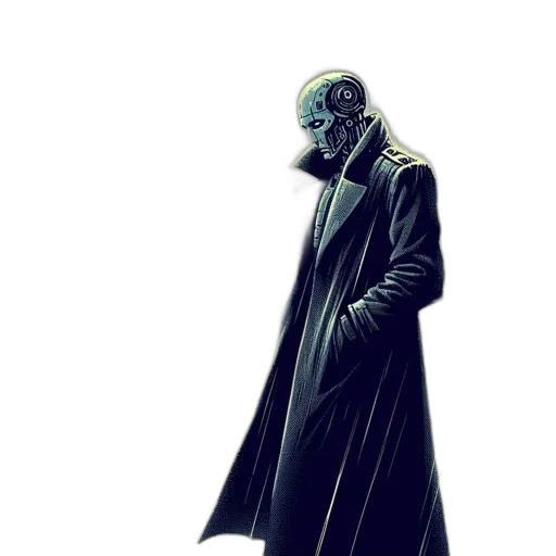 mask, jacket, robot, staff transparent PNG cut-out