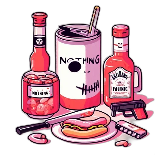 food, bottle, weapon, jacket transparent PNG cut-out