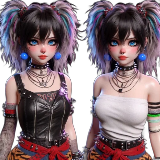 concept art, 3d render, anime, cyberpunk transparent PNG cut-out
