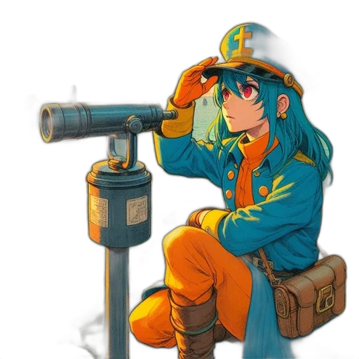 staff, weapon, robot, hat transparent PNG cut-out