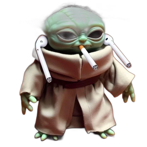 mask, creature, staff, jacket transparent PNG cut-out
