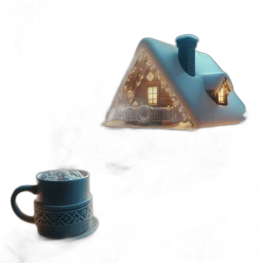 bottle, umbrella, 3d render, concept art transparent PNG cut-out