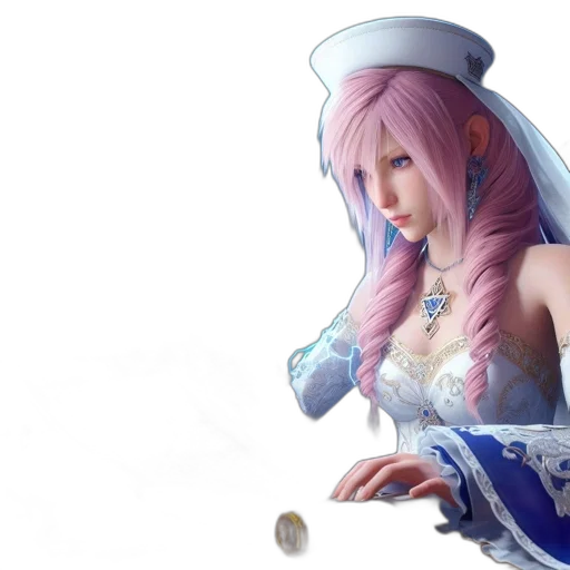 dress, staff, sword, robot transparent PNG cut-out