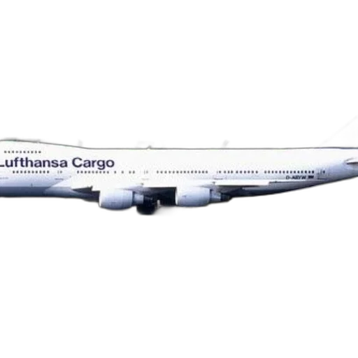 photorealistic, lufthansa, cargo, airplane transparent PNG cut-out