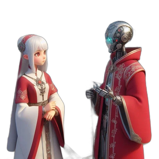 sword, staff, robot, concept art transparent PNG cut-out