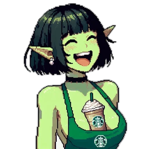 staff, creature, dragon, pixel art transparent PNG cut-out