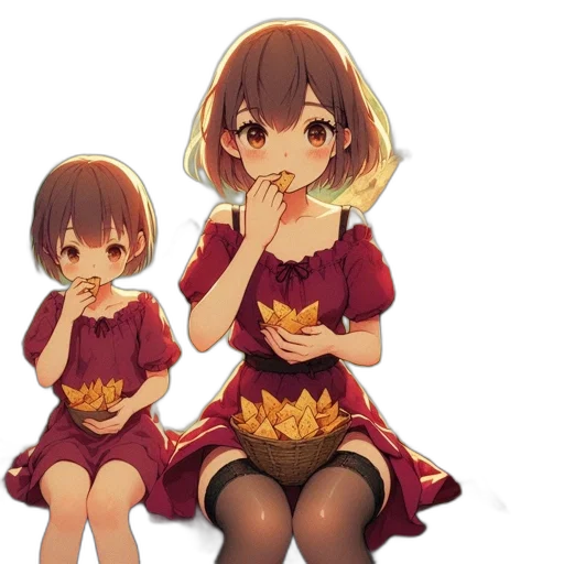 food, dress, crown, pixel art transparent PNG cut-out