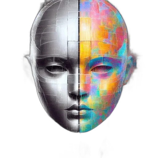 mask, robot, face, crown transparent PNG cut-out