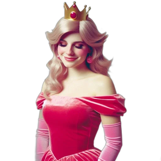 crown, dress, concept art, 3d render transparent PNG cut-out