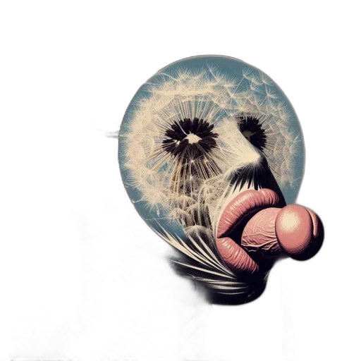 mask, flower, creature, face transparent PNG cut-out