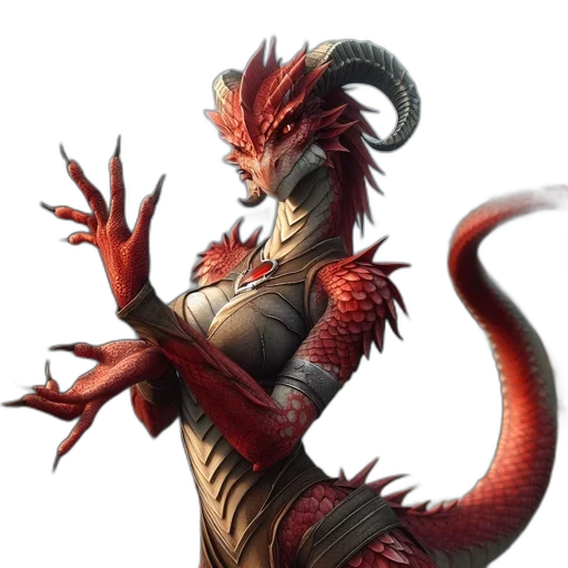 dragon, creature, staff, concept art transparent PNG cut-out